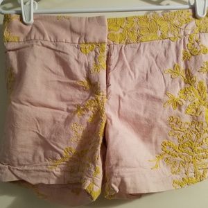 J Crew embroidered shorts